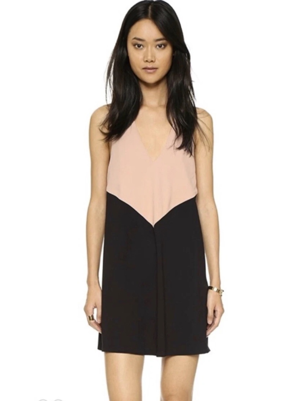 NWT Alice + Olivia Maya Trapeze Colorblock Mini Dress - Size L